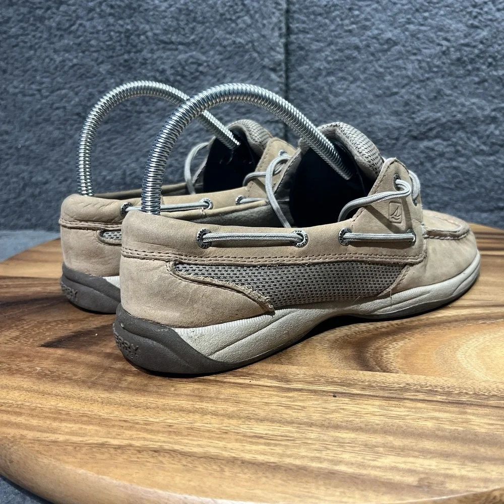 Sperry‎ Top Sider Shoes Womens 7.5 Linen Oat Boat Shoe Lace Up 9774329